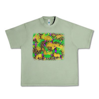 Oil Green mardi gras fleur de lis and leopard background Urban Heavy Tee - AdoDesignShop