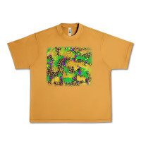 Peanut Butter mardi gras fleur de lis and leopard background Urban Heavy Tee - AdoDesignShop