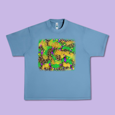 Mardi Gras Fleur De Lis And Leopard Background Urban Heavy Tee Designed By Adodesignshop