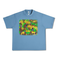 Pebble Blue mardi gras fleur de lis and leopard background Urban Heavy Tee - AdoDesignShop