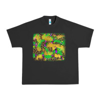 Pigment Black mardi gras fleur de lis and leopard background Urban Heavy Tee - AdoDesignShop