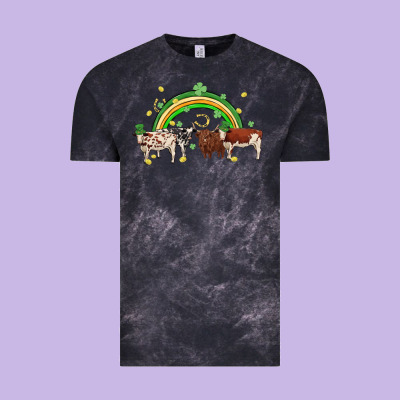 Cow St Patrick Days Vintage Tee Designed By Maliassmallbusiness