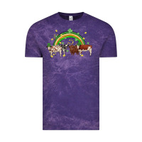 Cloud Purple cow st patrick days Vintage Tee - MaliasSmallBusiness