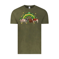 Vintage Olive cow st patrick days Vintage Tee - MaliasSmallBusiness