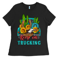 Keep On Trucking With Western Truck Ladies Tee | Teevron