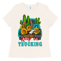 Bone keep on trucking with western truck Ladies Tee - HRA Design Shop
