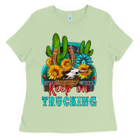Matcha keep on trucking with western truck Ladies Tee - HRA Design Shop
