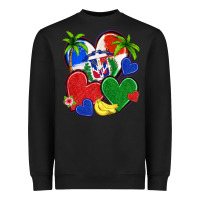 Black dominican repuclic hearts Heavyweight Sweatshirt - NancyCooperArtShop