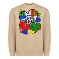 Mushroom dominican repuclic hearts Heavyweight Sweatshirt - NancyCooperArtShop