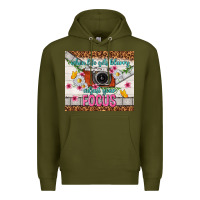 Army Green when life gets blurry adjust your focus Premium Hoodie - TumblerDesignByShophia
