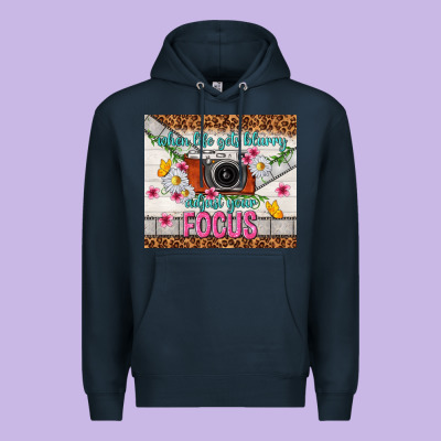 When Life Gets Blurry Adjust Your Focus Premium Hoodie Designed By Tumblerdesignbyshophia