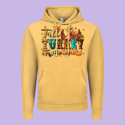 Talk Turkey To Me Vintage Hoodie Designed By Nancycooperartshop