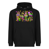 Black Mardi Gras coffee cups Heavyweight Hoodie - HowdyJamesFarm
