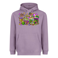 Lavender Mardi Gras coffee cups Heavyweight Hoodie - HowdyJamesFarm