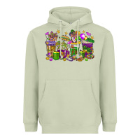 Matcha Mardi Gras coffee cups Heavyweight Hoodie - HowdyJamesFarm