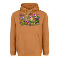Meerkat Mardi Gras coffee cups Heavyweight Hoodie - HowdyJamesFarm