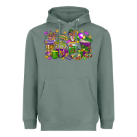Sage Mardi Gras coffee cups Heavyweight Hoodie - HowdyJamesFarm
