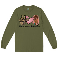Army Green peace love labrador Long Sleeve Tee - JahusDesignShop