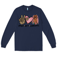 Navy peace love labrador Long Sleeve Tee - JahusDesignShop
