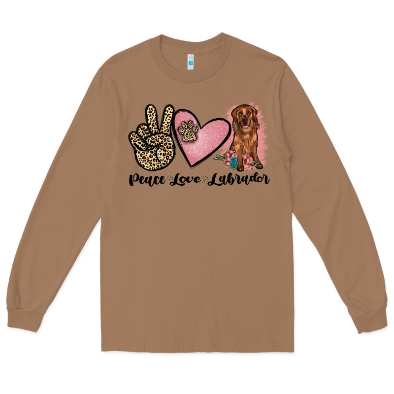 Peace Love Labrador Long Sleeve Tee by JahusDesignShop | Teevron
