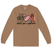 Toasted Coconut peace love labrador Long Sleeve Tee - JahusDesignShop