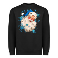Black winter christmas santa claus Heavyweight Sweatshirt - MaliasSmallBusiness