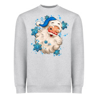 Heather Grey winter christmas santa claus Heavyweight Sweatshirt - MaliasSmallBusiness