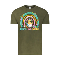 Vintage Olive teach love inspire rainbow Vintage Tee - MaliasSmallBusiness