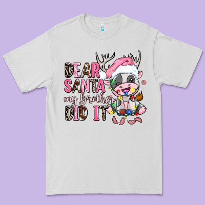 Dear Santa My Brother Did It Premium Tee Designed By Adodesignshop