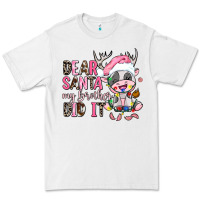 White dear santa my brother did it Premium Tee - AdoDesignShop