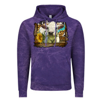 Cloud Purple charolais heifer with western background Vintage Hoodie - LillyAllenDesigns