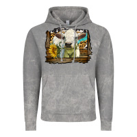Cloud Rock charolais heifer with western background Vintage Hoodie - LillyAllenDesigns