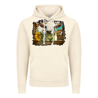 Vintage Artic charolais heifer with western background Vintage Hoodie - LillyAllenDesigns