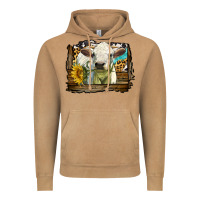 Vintage Camel charolais heifer with western background Vintage Hoodie - LillyAllenDesigns