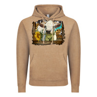 Vintage Coffee charolais heifer with western background Vintage Hoodie - LillyAllenDesigns