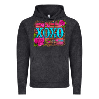 Vintage Black xoxo valentine's day pink roses and hearts Vintage Hoodie - Jasminsmagicworld
