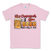 Bubblegum Pink crawfish and beer that's why i'm here Classic Tee - MaliasSmallBusiness