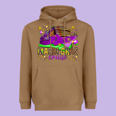 Mardi Gras Cruise Heavyweight Hoodie Designed By Howdyjamesfarm