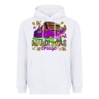 White Mardi Gras Cruise Heavyweight Hoodie - HowdyJamesFarm