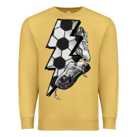 Antique Gold Lightning bolt Soccer Premium Sweatshirt - HowdyJamesFarm