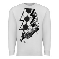 Dove Grey Lightning bolt Soccer Premium Sweatshirt - HowdyJamesFarm