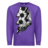 Purple Lightning bolt Soccer Premium Sweatshirt - HowdyJamesFarm