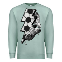 Seafoam Lightning bolt Soccer Premium Sweatshirt - HowdyJamesFarm