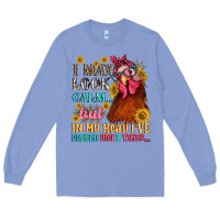 Colony Blue i may look calm but in my head i pecked you three Long Sleeve Tee - NancyCooperArtShop