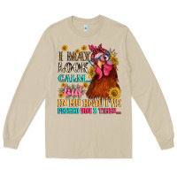 Mushroom i may look calm but in my head i pecked you three Long Sleeve Tee - NancyCooperArtShop