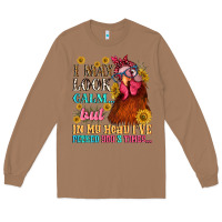 Toasted Coconut i may look calm but in my head i pecked you three Long Sleeve Tee - NancyCooperArtShop