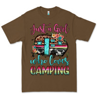 Cacao just a girl who loves camping Premium Tee - JahusDesignShop