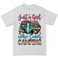 Dove Grey just a girl who loves camping Premium Tee - JahusDesignShop