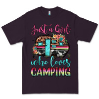 Plum just a girl who loves camping Premium Tee - JahusDesignShop