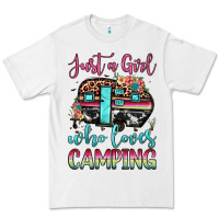 White just a girl who loves camping Premium Tee - JahusDesignShop